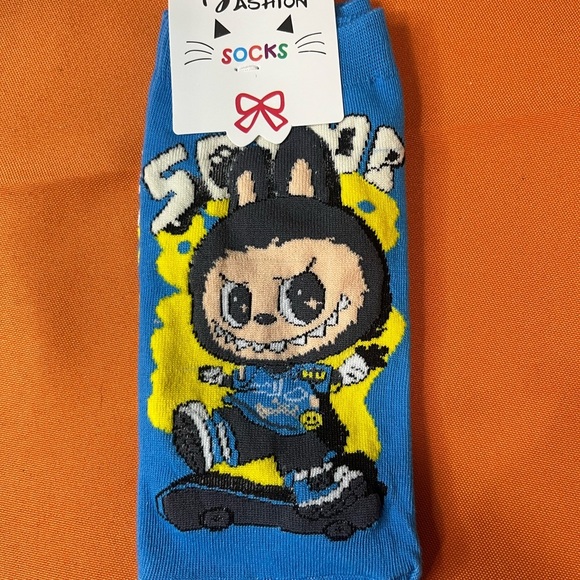 🎃Blue Cartoon Character Socks - Picture 1 of 6